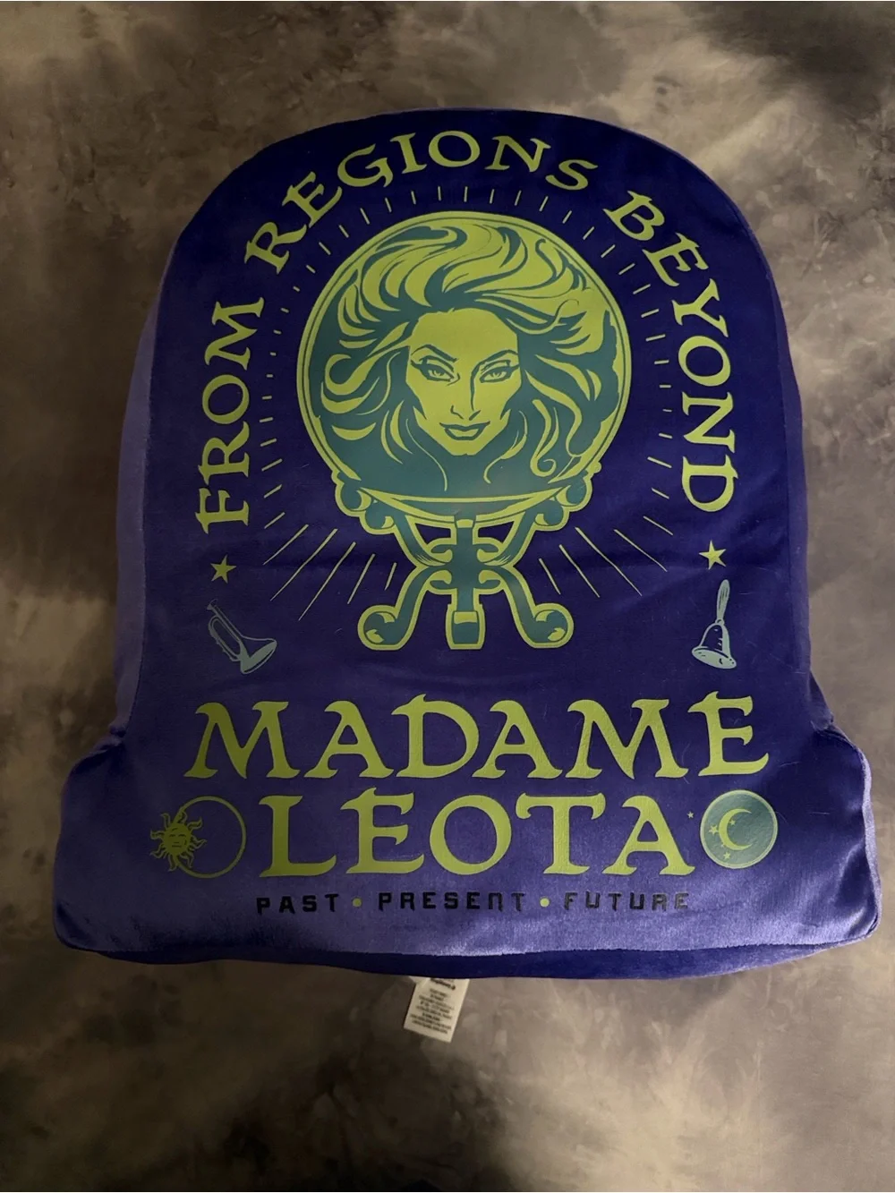 Disney The Haunted Mansion Madame Leota Purple and Lime Green Throw Pillow Pair